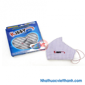 Khẩu trang Kissy người lớn - Khẩu trang sợi hoạt tính 3 lớp chống ô nhiễ