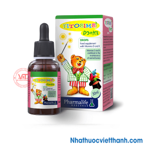 Fitobimbi D3+K2 - Giúp trẻ hấp thu canxi, giúp xương, răng chắc khỏe
