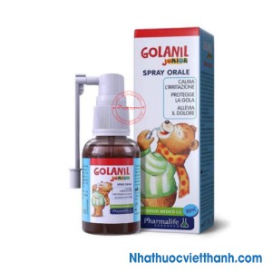 Xịt họng Golanil junior – giúp bé dịu cơn ho, giảm đau rát họng, viêm họng