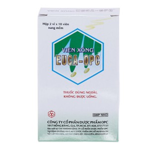 Viên xông Euca-OPC hộp 20 viên giải cảm cúm, sát trùng mũi họng