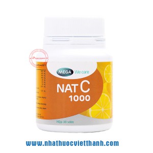 Nat C 1000 (30 viên/lọ) - Viên bổ sung Vitamin C