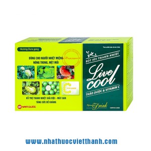 Bột Sủi Thanh Nhiệt Live Cool Hương Dưa Gang (Hộp 10 gói)