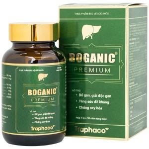 Viên uống Boganic Premium hỗ trợ bổ gan và giải độc gan (Hộp 30 viên)