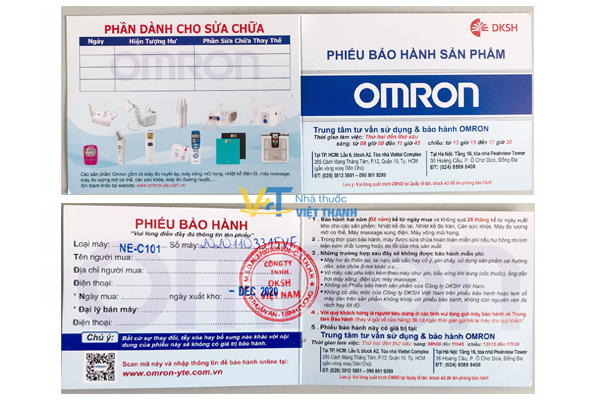 Tem bao hanh may khi dung omron