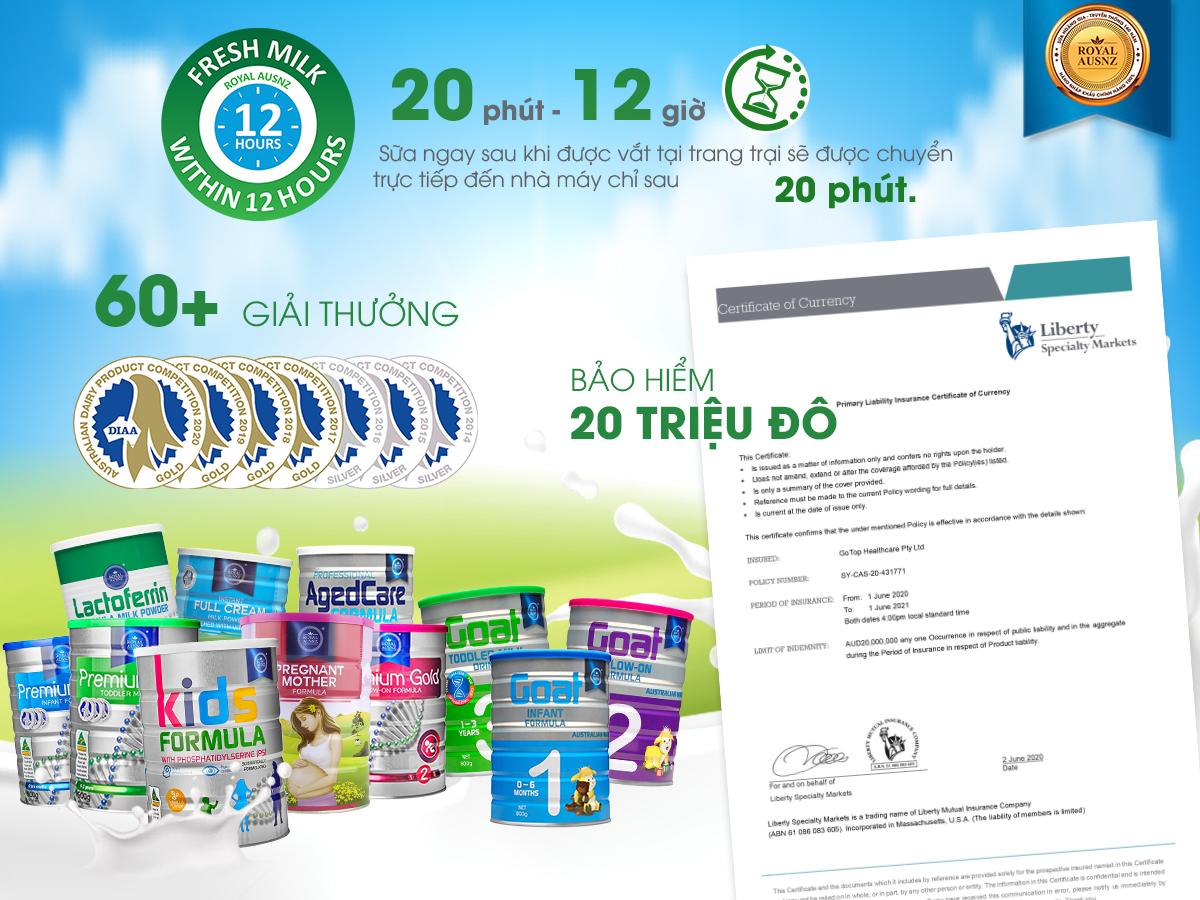 Sữa Hoàng Gia Úc Royal Ausnz