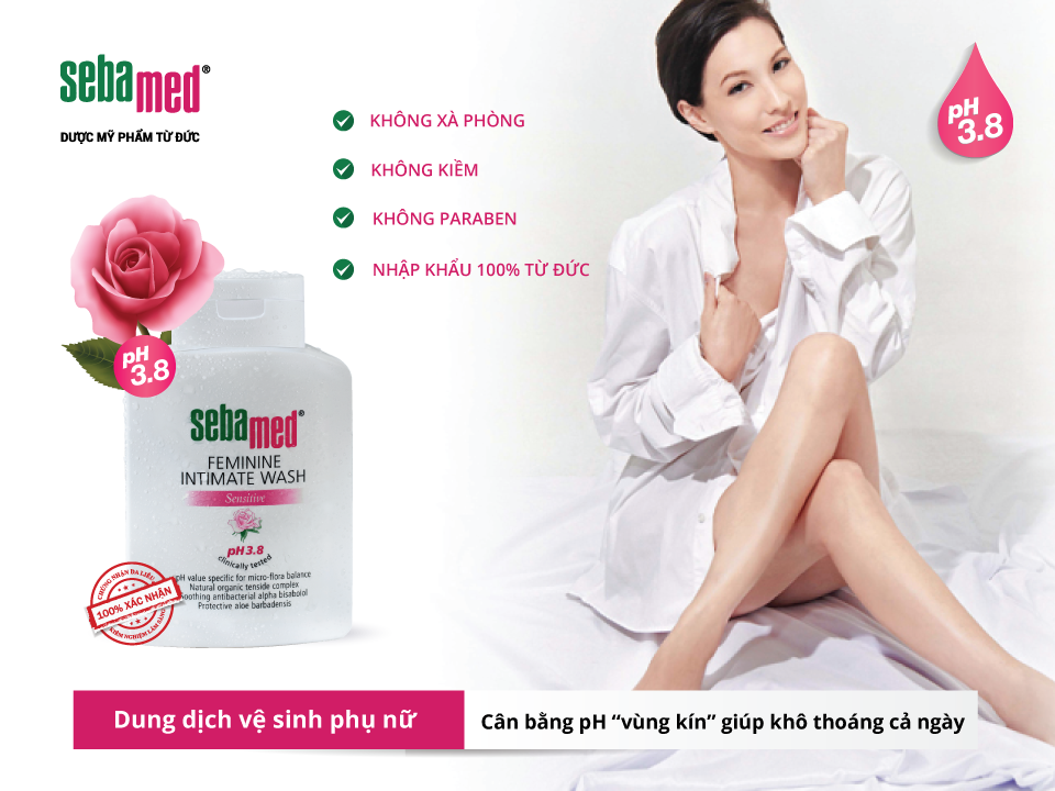 Dung dich ve sinh phu nu sebamed ph 3.8