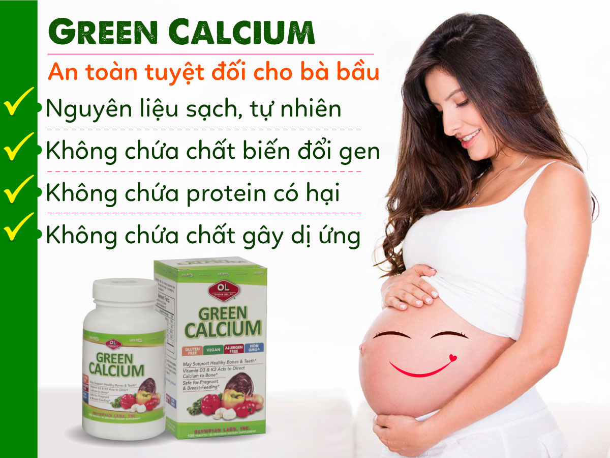 Green canxi an toan tuyet doi cho me bau